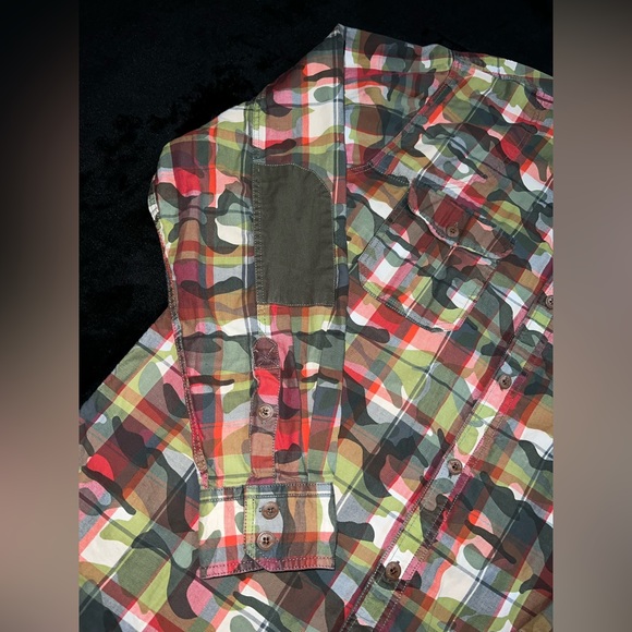 Third&Army Outfitters Button Up Long Sleeve Shirt elbow patches XL Vintage - Picture 3 of 15